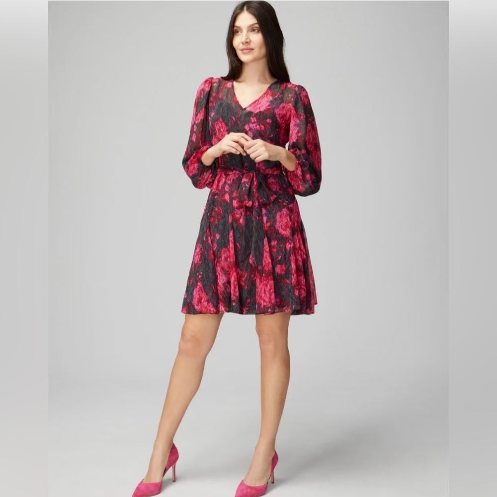 #496 WHBM 3/4 Sleeve Godet Dress size 0